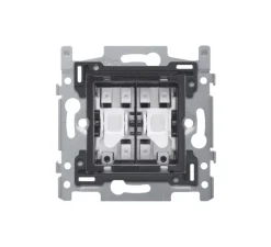 Interrupteur*Niko Mécanisme, Rocker et Toggle, Simple, Va-et-vient x2, L8cm, H8cm -