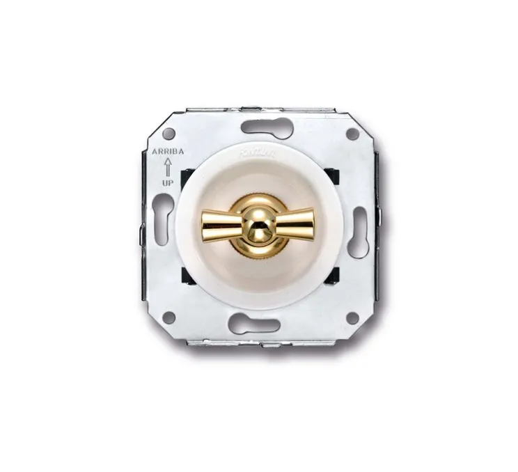 Mécanisme, Venezia, Simple, Va-et-vient x1, Doré et blanc, L9cm, H9cm - Fontini