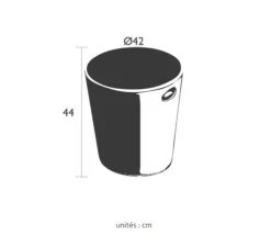 Objet lumineux, INOUI TABOURET LUMINEUX, BLUETOOTH, carbone, 0LED, 3000-6000K, 250lm, L42cm, H44.9cm - FERMOB