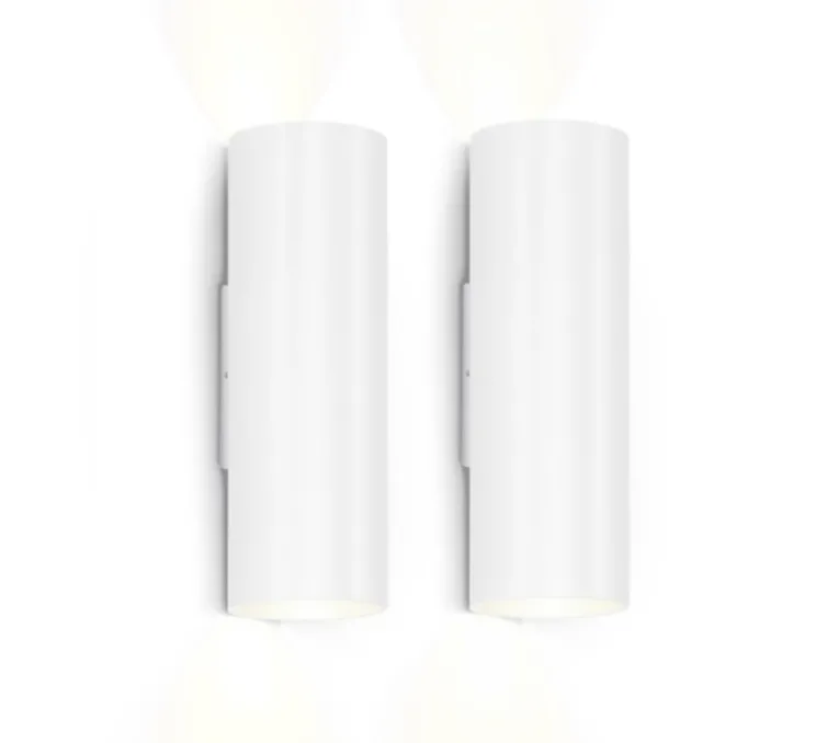 PACK DUO Applique murale, RAY mini 2.0, blanc, Ø6,7cm, H20cm - Wever&Ducré