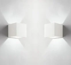 Applique*Nedgis PACK DUO, Applique, Vertbois, plâtre, prêt à peindre, Charlotte, Square Simple, , L11,5cm, H11,5cm - blanc