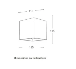 Applique*Nedgis PACK DUO, Applique, Vertbois, plâtre, prêt à peindre, Charlotte, Square Simple, , L11,5cm, H11,5cm - blanc