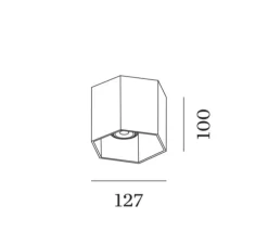 PACK DUO Plafonnier, Hexo 1.0 PAR16, noir, Ø12,7cm, H10cm - Wever-Ducre