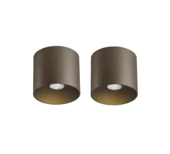 Plafonnier & Spot*Wever&Ducré PACK DUO Plafonnier, Ray 1.0, , Ø11,4cm, H10cm - bronze
