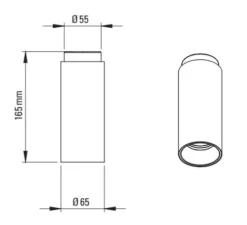 PACK DUO, Plafonnier, Tobo C65, noir, laiton, Ø6,5cm, H16,5cm - DCW éditions Paris