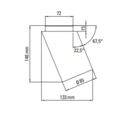 Plafonnier & Spot*DCW éditions Paris PACK DUO, Plafonnier, Tobo C85 DIAG, , Ø8,5cm, H14,6cm - blanc, laiton