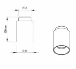 Plafonnier & Spot*DCW éditions Paris PACK DUO, Plafonnier, Tobo C85, , Ø8,5cm, H13cm - blanc, laiton