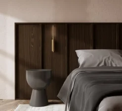 Panneau simple pour tête de lit, Wallwood, droit, noyer, L40cm, H120cm - Studio gazelles editions