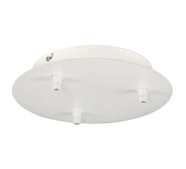 Rosace & Câble*SLV Patère, Rosace, multiple, Fitu, 3 sorties, , Ø 22cm, H5,4cm - blanc