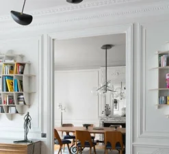 Plafonnier & Spot|Suspension*Serge Mouille Plafonnier, 6 bras pivotants, , Ø271cm, H60cm - noir