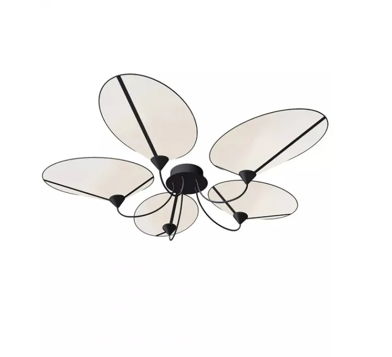 Plafonnier & Spot*DesignHeure Plafonnier, 5 Grand Shield, blanc & noir, L180cm, H30cm - blanc & noir