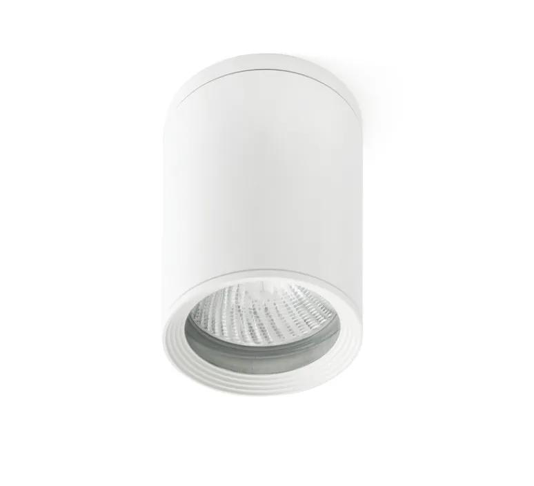 Plafonnier & Spot*Faro Plafonnier, salle de bain, Tasa, , Ø11cm, H14cm, IP44, 40° - blanc