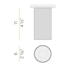 Plafonnier & Spot*Panzeri Plafonnier, 432 Ways sans collerette, , IP40, LED, dim, 2700K, 753 lm, Ø6cm, H11cm - blanc