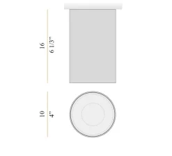 Plafonnier & Spot*Panzeri Plafonnier, 432 Ways sans collerette, , IP40, LED, dim, 3000K, 1913 lm, Ø10cm, H16cm - blanc