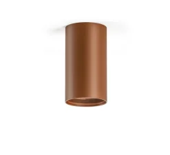 Plafonnier & Spot*Panzeri Plafonnier, 432 Ways, terracotta, collerette blanche, IP40, LED, dim, 2700K, 753 lm, Ø6cm, H11cm - terracotta, colerette blanche