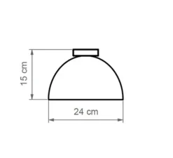 Plafonnier & Spot*Luxcambra Plafonnier, Absis PL, large, , LED, 2700K, 420 lm, Ø24cm, H15cm - noir, terracotta