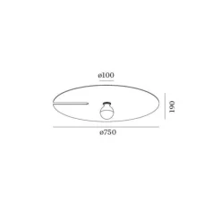 Plafonnier, applique murale, Mirro, 3.0, chrome, Ø75cm, H19cm - Wever&Ducré