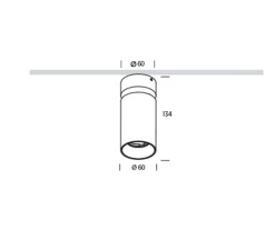 Plafonnier & Spot|Applique*ONOK Plafonnier, applique, Tab, , Ø6cm, H13,4cm - noir satiné