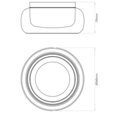 Plafonnier, Aquina 360, noir, Ø36cm, H17,6cm - Astro