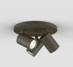 Plafonnier & Spot*Astro Plafonnier, Ascoli Triple Round, , Ø22cm, H13cm - bronze brossé