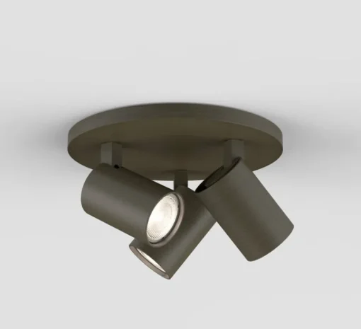 Plafonnier & Spot*Astro Plafonnier, Ascoli Triple Round, , Ø22cm, H13cm - bronze brossé
