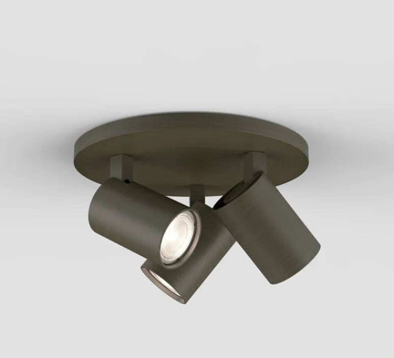 Plafonnier & Spot*Astro Plafonnier, Ascoli Triple Round, , Ø22cm, H13cm - bronze brossé