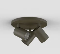 Plafonnier & Spot*Astro Plafonnier, Ascoli Triple Round, , Ø22cm, H13cm - bronze brossé