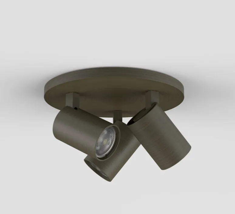 Plafonnier & Spot*Astro Plafonnier, Ascoli Triple Round, , Ø22cm, H13cm - bronze brossé