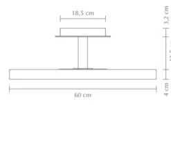 Plafonnier, Asteria UP, large, perle blanc, LED, 3000K, 2300lm, Ø60cm, H21cm - Umage