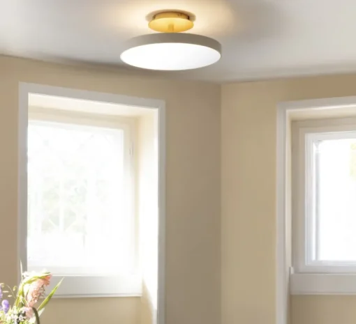 Plafonnier & Spot*Umage Plafonnier, Asteria UP, medium, , LED, dim, 3000K, 1100 lm, Ø43cm, H16,9cm - blanc perle