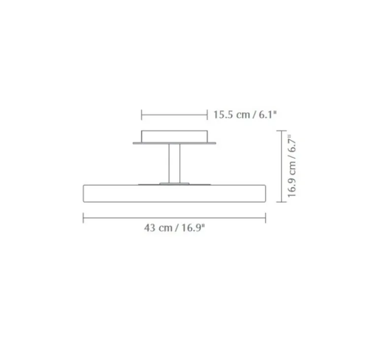 Plafonnier & Spot*Umage Plafonnier, Asteria UP, medium, , LED, dim, 3000K, 1100 lm, Ø43cm, H16,9cm - blanc perle