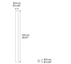 Plafonnier & Spot*Lodes Plafonnier, A-Tube large, , Ø6cm, H100cm - bronze