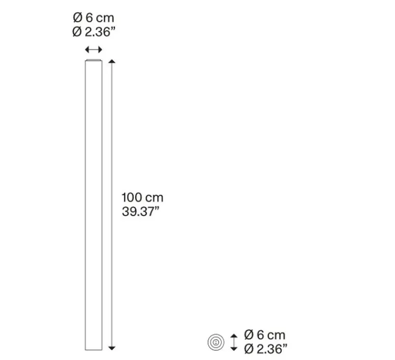 Plafonnier & Spot*Lodes Plafonnier, A-Tube large, , Ø6cm, H100cm - bronze