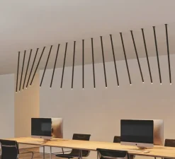 Plafonnier & Spot*Lodes Plafonnier, A-Tube Nano Swing large, , LED, dim, 3000K, 480 lm, Ø3,5cm, H90cm - noir mat