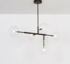 Plafonnier & Spot*Schwung Plafonnier, Axis, , Ø31,4cm, H155cm - noir