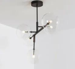 Plafonnier & Spot*Schwung Plafonnier, Axis, , Ø31,4cm, H155cm - noir