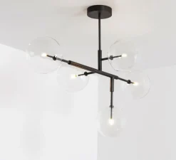 Plafonnier & Spot*Schwung Plafonnier, Axis, , Ø31,4cm, H155cm - noir