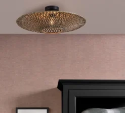 Plafonnier, Bali M, naturel, Ø60cm, H15cm - Good&Mojo