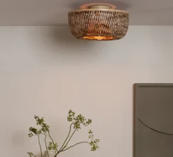 Plafonnier & Spot*Good&Mojo Plafonnier, Barbados, naturel et , Ø35cm, H17cm - marron