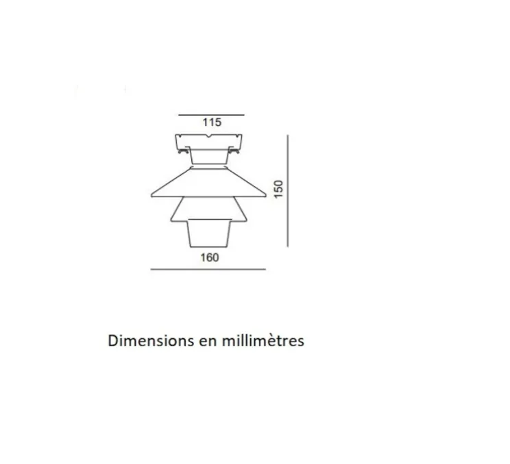 Plafonnier, Battersea 952P, Cactus mat, Ø16cm, H15cm - Toscot