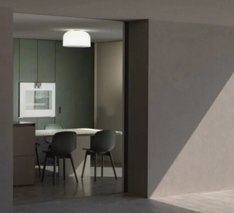 Plafonnier & Spot*Flos Plafonnier, Bellhop Glass C2, , Ø45cm, H25,2cm - blanc