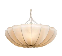 Plafonnier & Spot*Gong Plafonnier, Benitier, soie , Ø70cm, H25cm - blanc