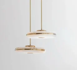 Plafonnier & Spot*Bert frank Plafonnier, Beran Large , , LED, dim, 2700K, 700 lm, Ø36cm, H6cm - laiton brossé