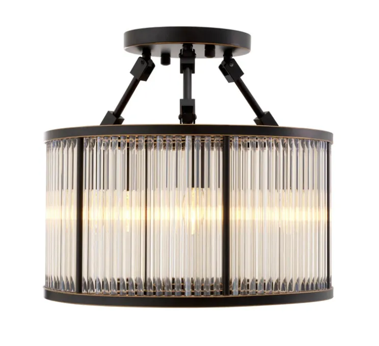 Plafonnier, Bernardi S, bronze, Ø45cm, H37,5cm - Eichholtz