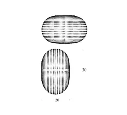 Applique|Plafonnier & Spot*Fontana Arte Plafonnier, Bianca Media, , Ø30cm, H20cm - blanc