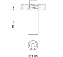 Plafonnier & Spot*Vibia Plafonnier, Bind Solo 6688, , LED, dim, tunable white, 1800-4000K, 308-504 lm, Ø4cm, H10cm - beige