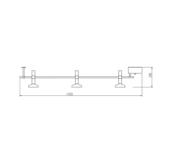 Plafonnier & Spot*Pholc Plafonnier, Blend 100, , L100cm, H19cm - noir