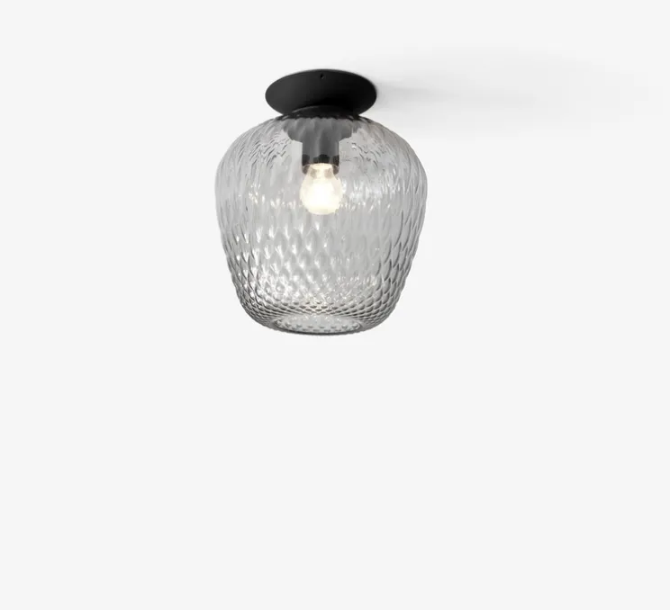 Plafonnier, Blown SW5, transparent, noir, LED, Ø28cm, H34cm - AndTradition