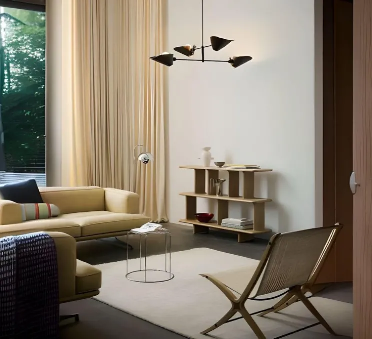 Plafonnier, Bonnet SC92, bronze, noir, Ø100cm, H110cm - Andtradition