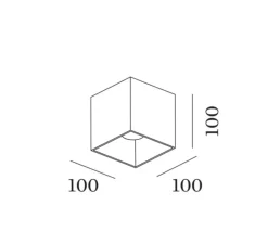 Plafonnier & Spot*Wever&Ducré Plafonnier, Box 1.0 LED, mat, LED, coupure de phase, 2700K, 670lm, L10cm, H10cm - blanc